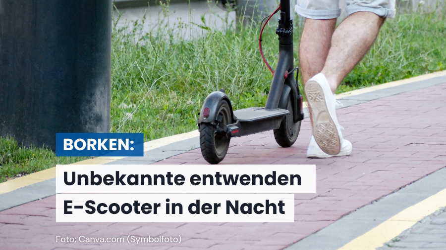 E-Scooter am Bahnhof in Borken gestohlen